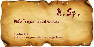 Mánya Szabolcs névjegykártya
